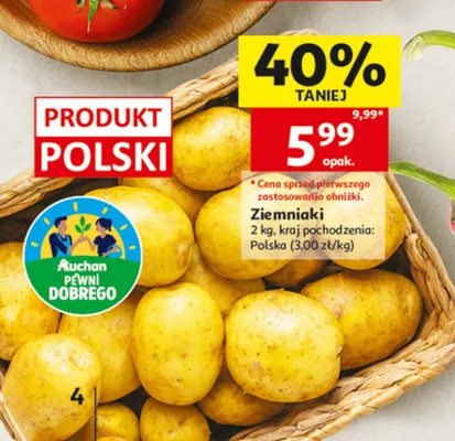 Ziemniaki polskie Pewni Dobrego promocja w Auchan
