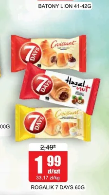 Rogalik 7 Days z kremem kakaowym promocja w Bingo