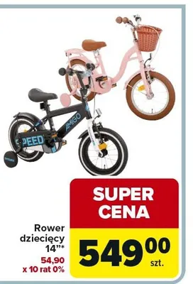 Rower dziecięcy 14" promocja w Carrefour