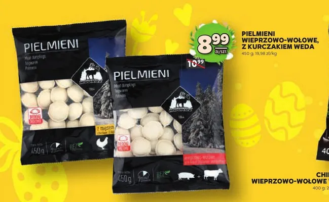 Pielmieni wieprzowo-wołowe z kurczakiem Weda promocja w Stokrotka