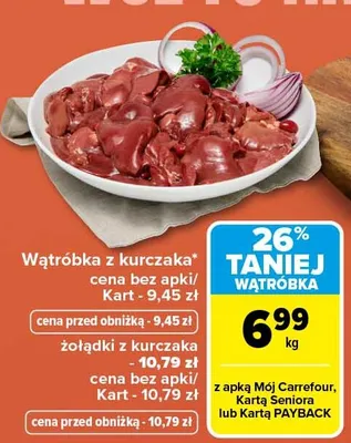 Wątróbka z kurczaka promocja w Carrefour Market