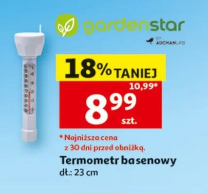 Termometr basenowy Gardenstar promocja w Auchan