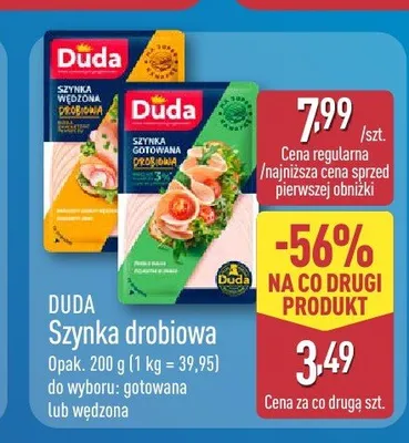 Szynka drobiowa wędzona Duda promocja w Aldi