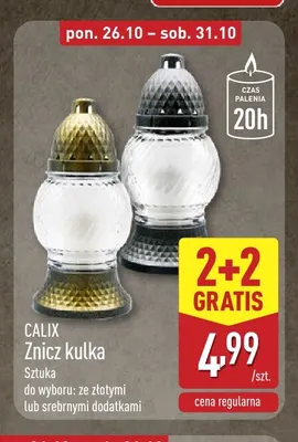 Znicz kulka Calix promocja w Aldi