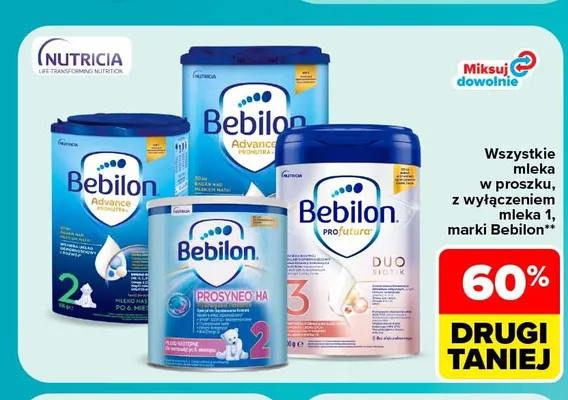 Mleko modyfikowane Bebilon Advance 2 promocja w Carrefour