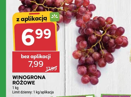 Winogrona różowe promocja w Stokrotka