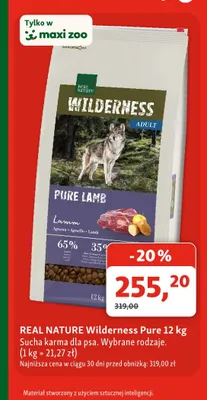 Sucha karma dla psa REAL NATURE Wilderness Pure promocja w MAXI ZOO