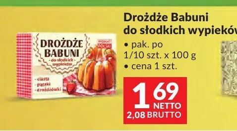 Drożdże Babuni do słodkich wypieków promocja w Makro