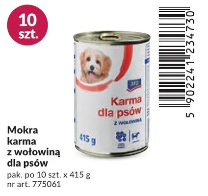 Mokra karma z wołowiną dla psów promocja w Makro