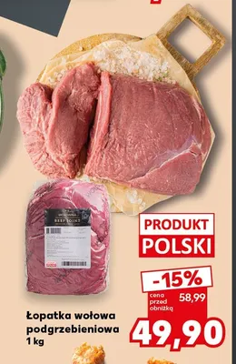 Łopatka wołowa podgrzebieniowa promocja w Kaufland