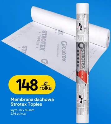 Membrana dachowa Strotex Toples promocja w Castorama