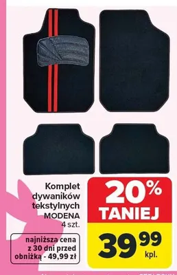 Komplet dywaników tekstylnych MODENA promocja w Carrefour