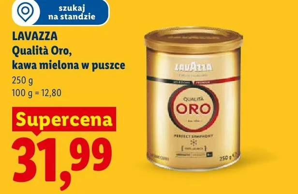 Kawa mielona w puszce LAVAZZA Qualità Oro promocja w Lidl