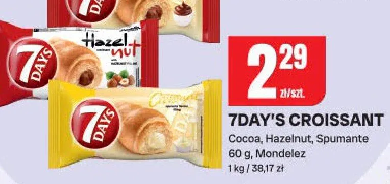 Croissant cocoa, hazelnut, spumante promocja w Chorten