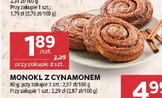 Monokl z cynamonem promocja w Stokrotka