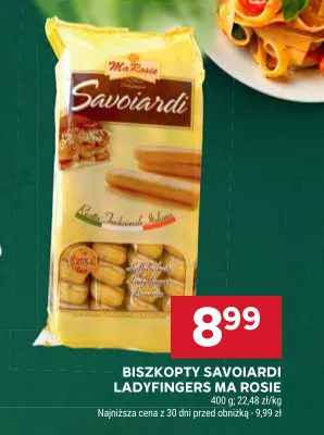 Biszkopty Savoiardi Ladyfingers Ma Rosie promocja w Stokrotka