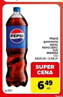 Napój gazowany Pepsi Zero promocja w Carrefour Market