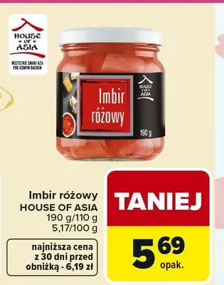 Imbir różowy promocja w Carrefour