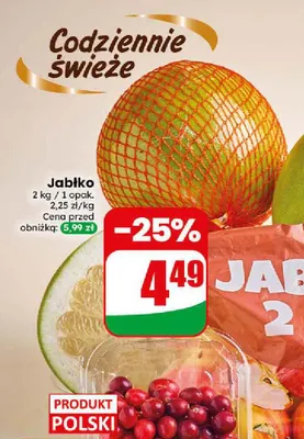 Jabłka promocja w Dino