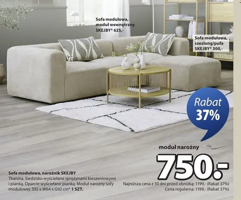 Sofa modułowa narożnik SKEJBY promocja w Jysk