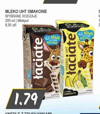 Mleko UHT smakowe Łaciate promocja w Słoneczko
