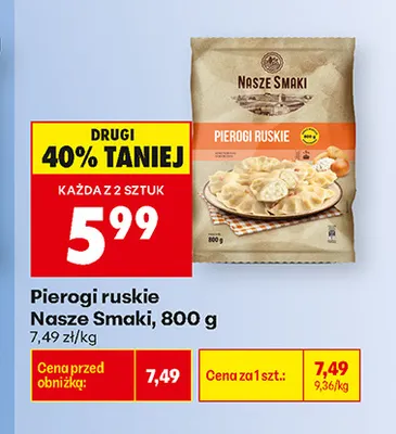 Pierogi ruskie Nasze Smaki promocja w Biedronka