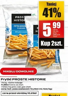 Frytki PROSTE HISTORIE promocja w Supeco