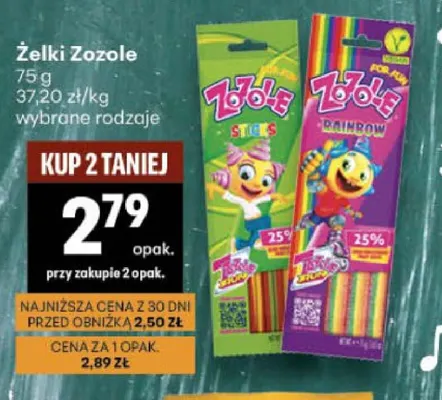 Żelki Zozole promocja w Delikatesy Centrum