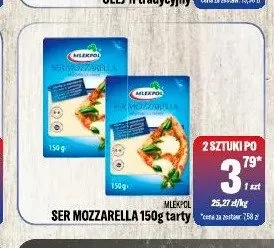 Ser mozzarella tarty Mlekpol promocja w Tomi Markt
