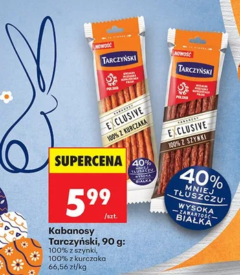 Kabanosy 100% z szynki promocja w Biedronka