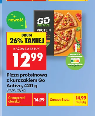 Pizza proteinowa z kurczakiem Go Active promocja w Biedronka