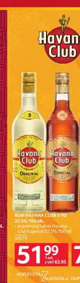 Rum Havana Club 3 YO 37,5% promocja w Selgros