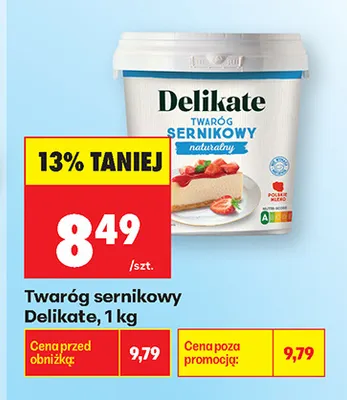Twaróg sernikowy Delikate promocja w Biedronka