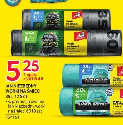 Worki na śmieci 60 l 8 szt. Jan Niezbędny promocja w Selgros