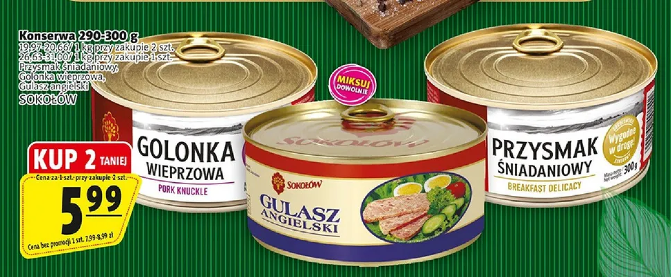 Konserwa Gulasz angielski SOKOŁÓW promocja w Prim Market