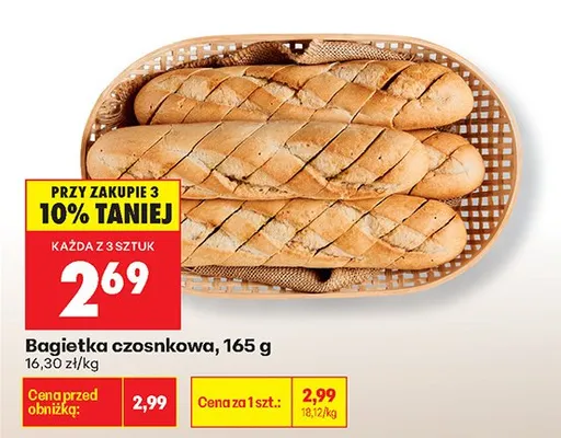 Bagietka czosnkowa promocja w Biedronka
