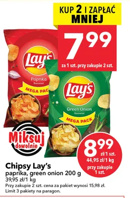 Chipsy green onion promocja w LEWIATAN