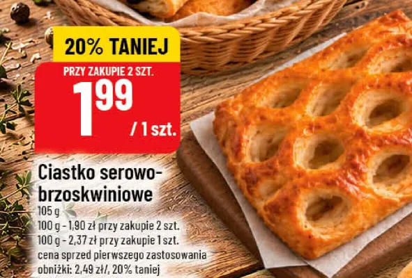 Ciastko serowo-brzoskwiniowe promocja w POLOmarket