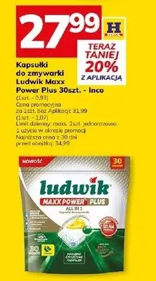 Kapsułki do zmywarki ludwik maxx power plus promocja w Hitpol