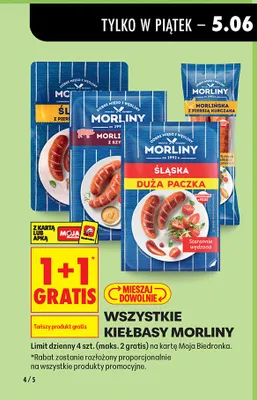 Kiełbasa Śląska z piersią kurczaka Morliny promocja w Biedronka