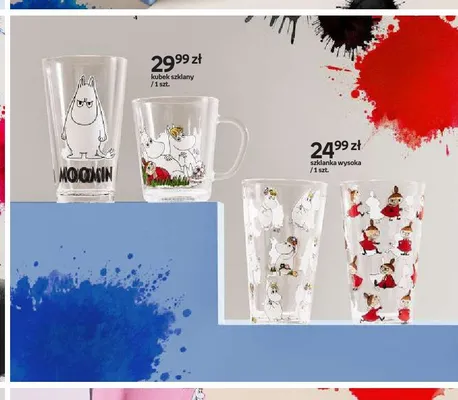 Kubek szklany Moomin promocja w Empik