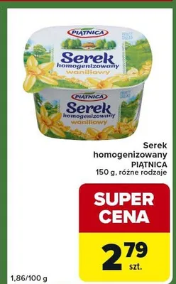 Serek homogenizowany waniliowy Piątnica promocja w Carrefour Express