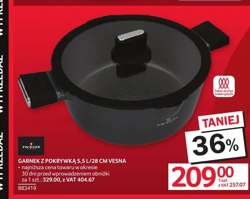 Garnek z pokrywką Zwieger Vesna 5,5 l promocja w Selgros