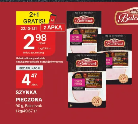 Szynka pieczona Balcerzak promocja w Chorten