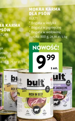 Mokra karma dla psów Bulti bogata w indyka promocja w Intermarche