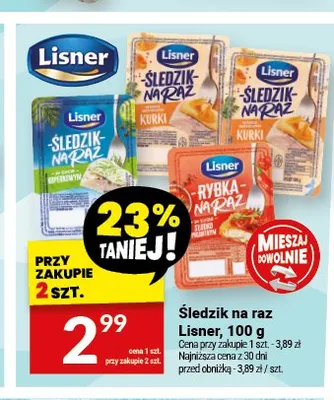 Śledzik na raz Lisner promocja w Twój Market