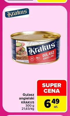 Gulasz angielski Krakus promocja w Carrefour