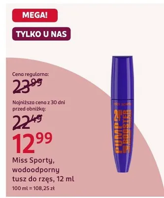 Wodoodporny tusz do rzęs promocja w Rossmann