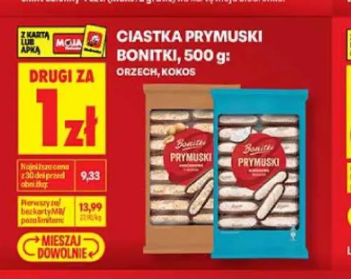 Ciastka Prymuski kokos Bonitki promocja w Biedronka