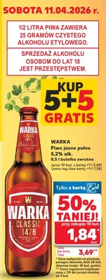 Piwo pełne Classic 5,2% alk. promocja w Kaufland
